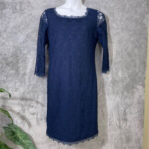 Joseph Ribkoff Lace Floral midi Dress Evening Party Cocktail Dress size 16